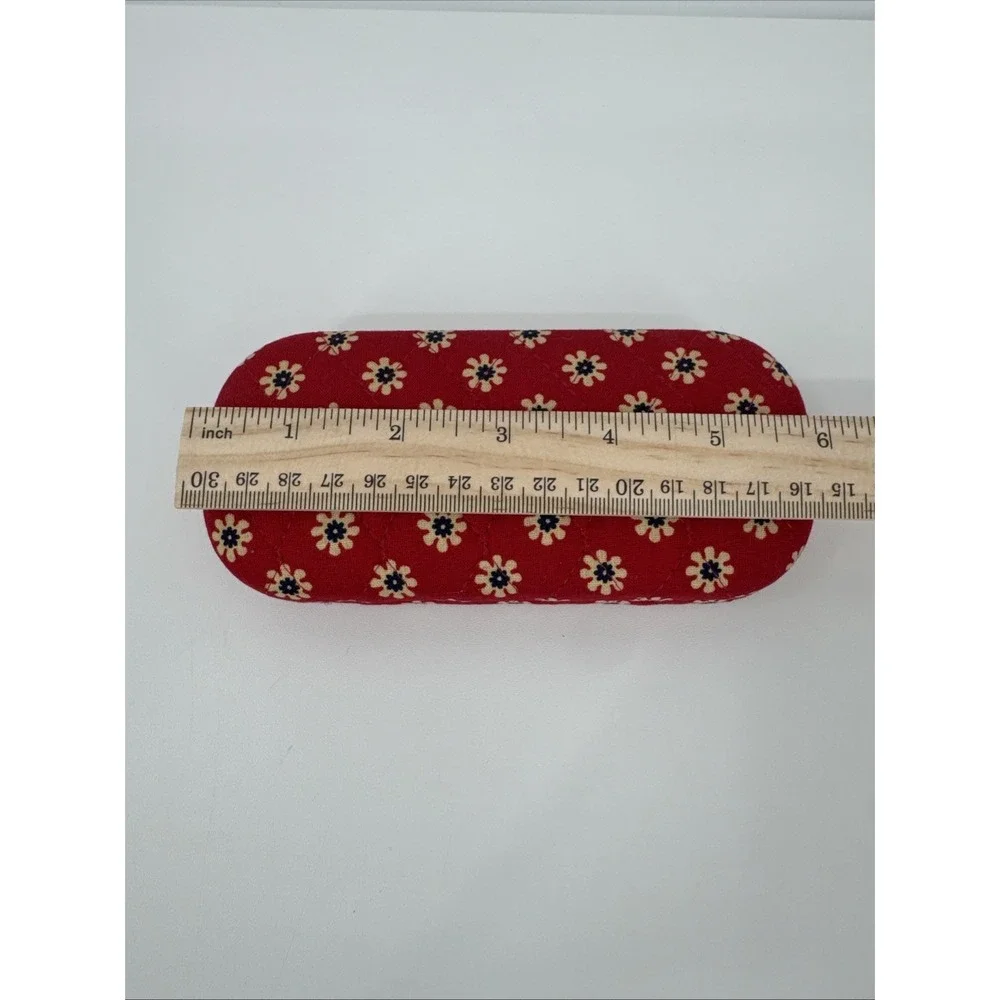 Vera Bradley Hard Clamshell Eyeglass Sunglass Set Of 2 Blue & Red Floral Print